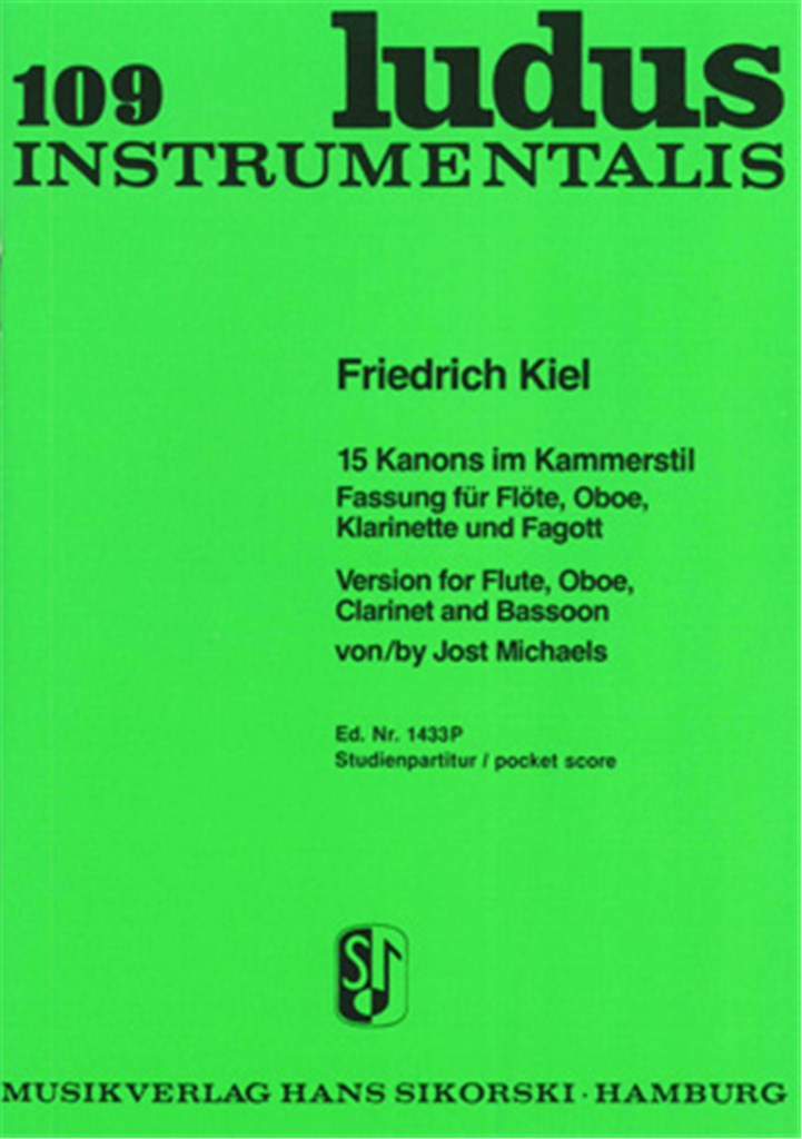 15 Kanons im Kammerstil (Study Score)