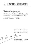Trio Elegiaque In G Minor