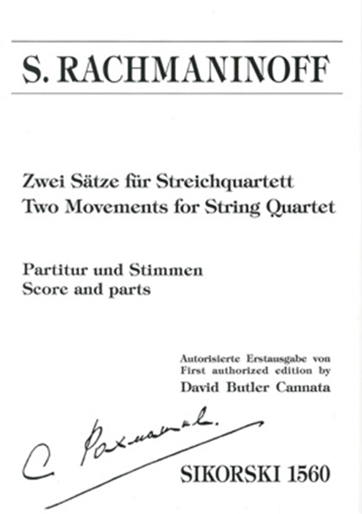 Two Movements For String Quartet