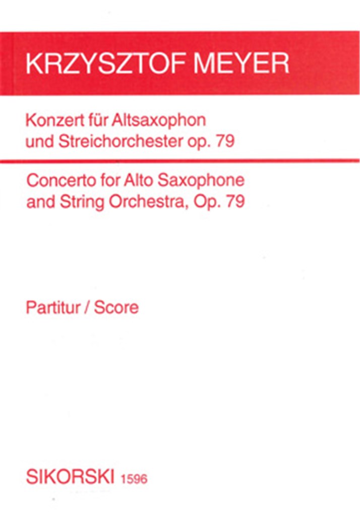 Concerto for Alto Saxophone and String Ensemble