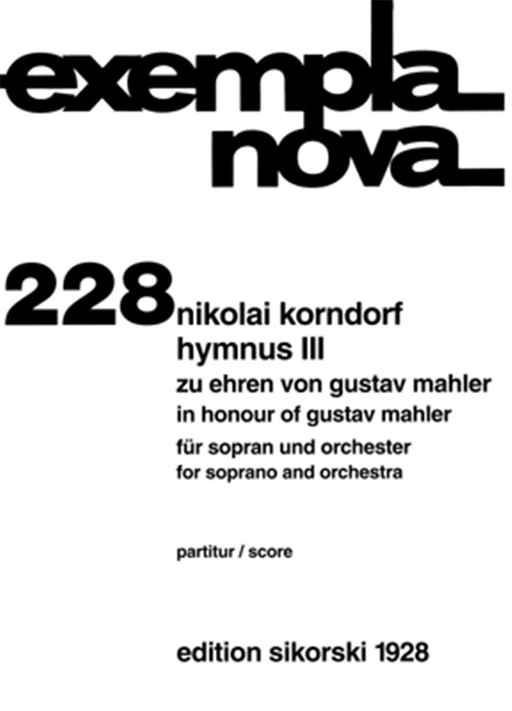 Hymnus III zu Ehren von Gustav Mahler