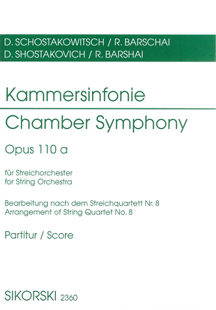 Kammersinfonie, op. 110a (Study Score)