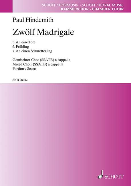 Zwölf Madrigale, Book 2