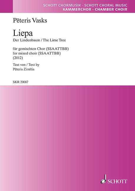 Liepa (mixed choir (SSAATTBB) a cappella)