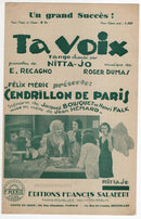 Ta Voix Varioustes Chant Seul