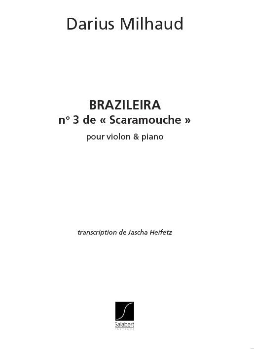 Brazileira N 3 de Scaramouche (Heifetz)