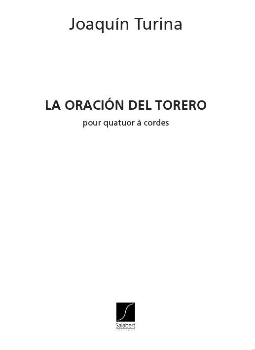 La Oracion Del Torero - pour quatuor à cordes (Score)