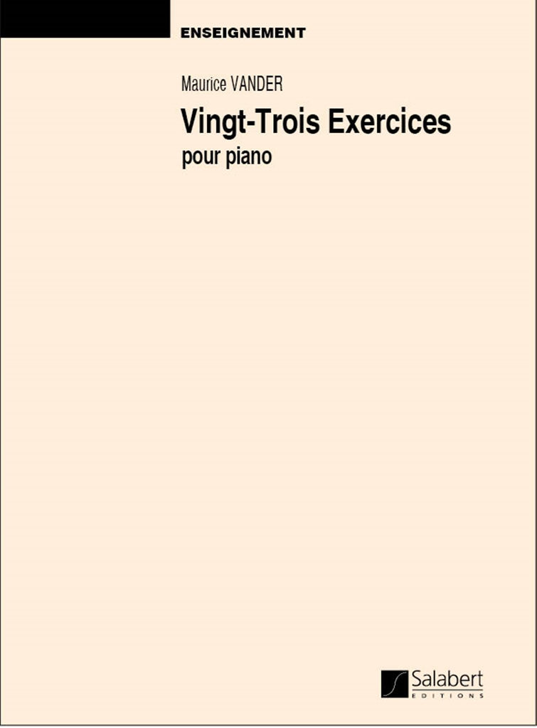 23 Exercices Piano Enseignement