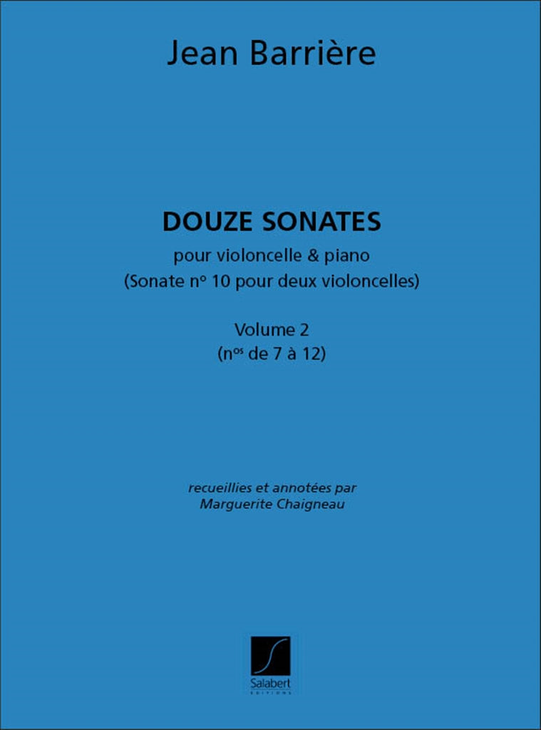 12 Sonates Vol.2 Violoncelle-Piano
