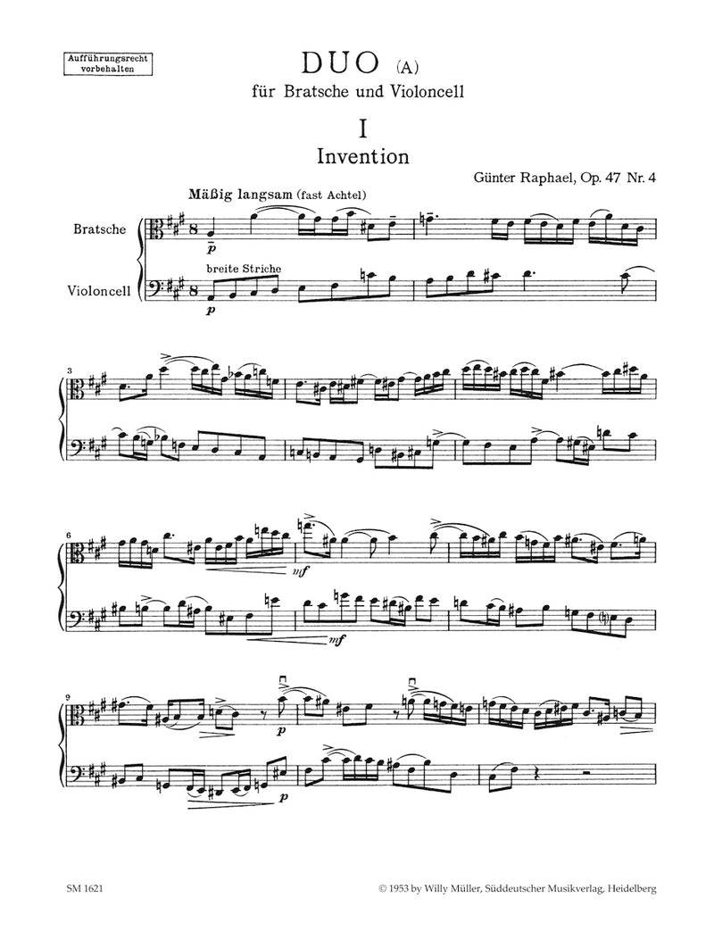 Duo für Bratsche und Violoncello Nr. 4 A-Dur op. 47