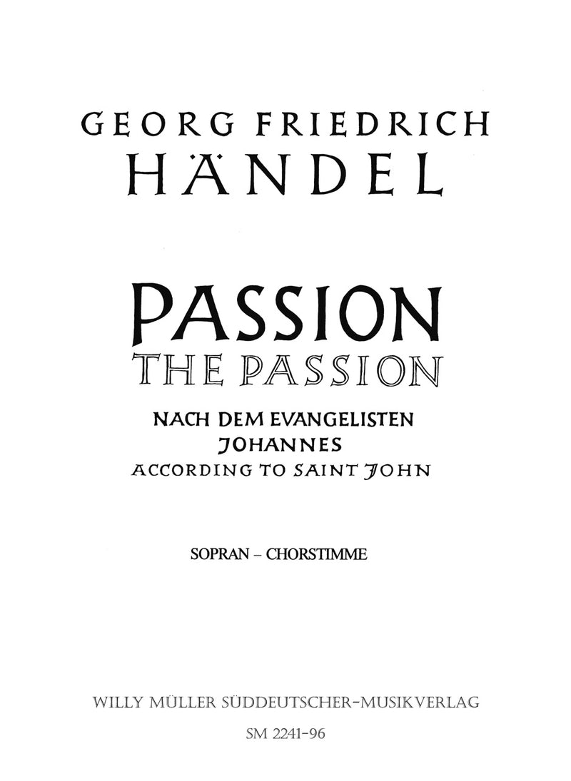 Passion nach dem Evangelisten Johannes (1704) [soprano part]