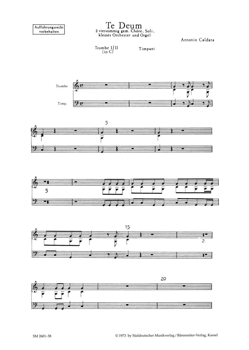 Te Deum [trumpet1/2 & timpani part]