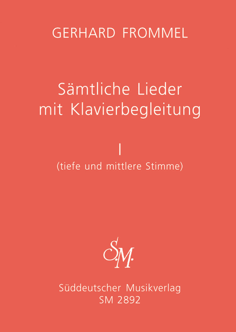 Complete Lieder with Piano Accompaniment, vol. 1