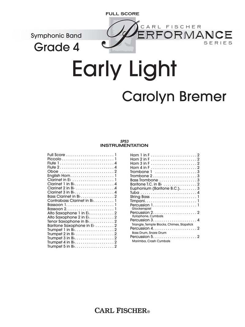 Early Light (Score Only)