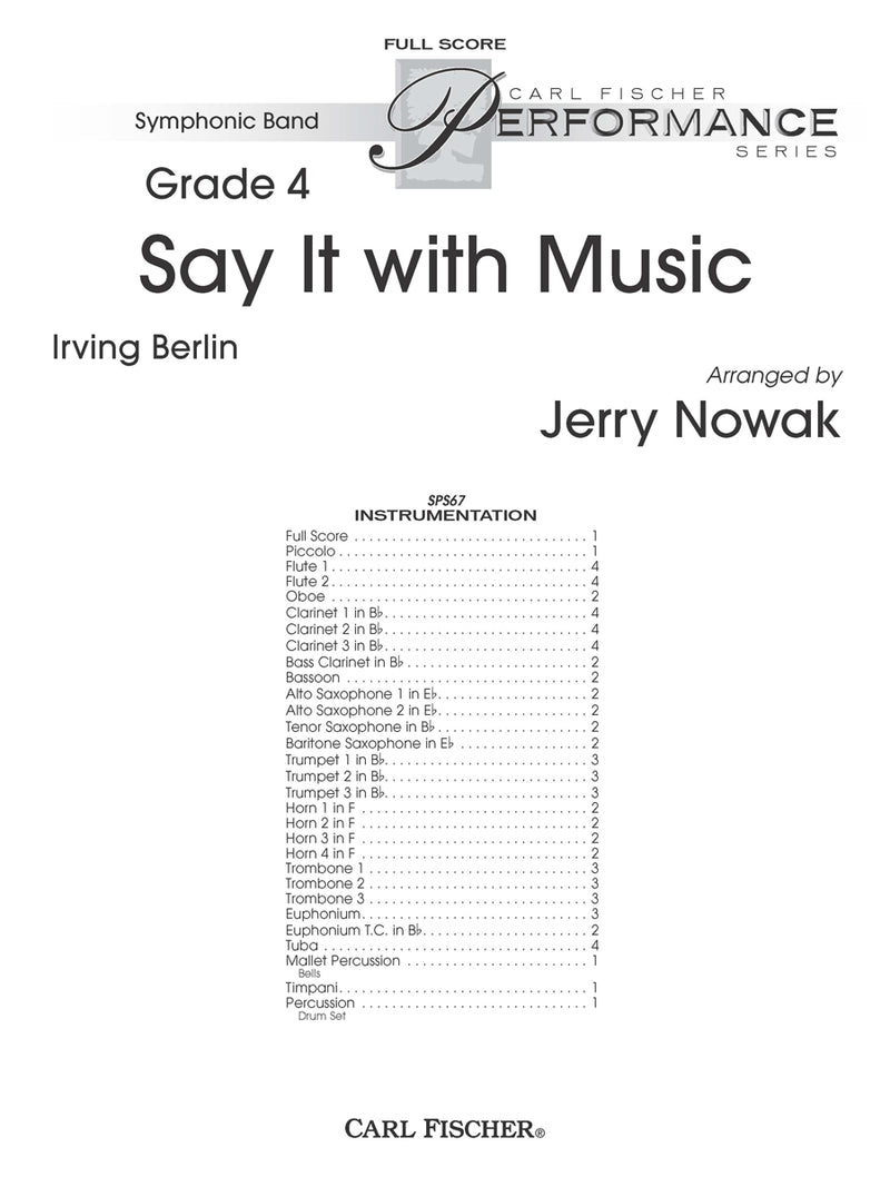 Say It with Music (Study Score)