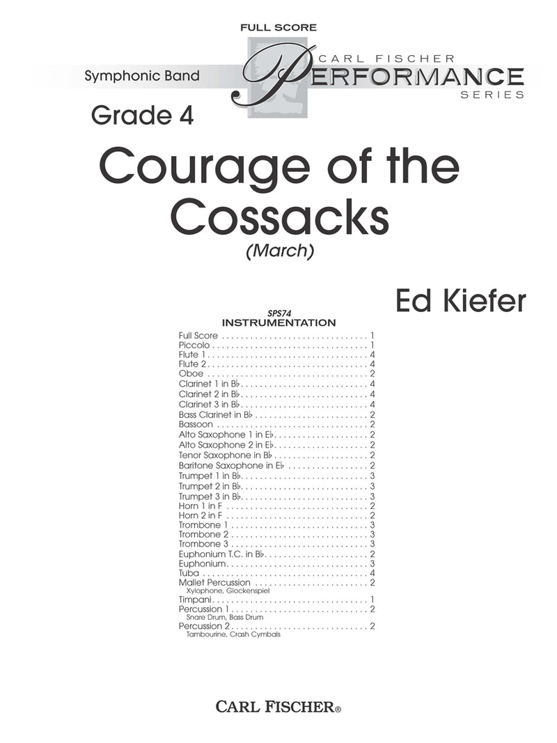 Courage of the Cossacks (Study Score)