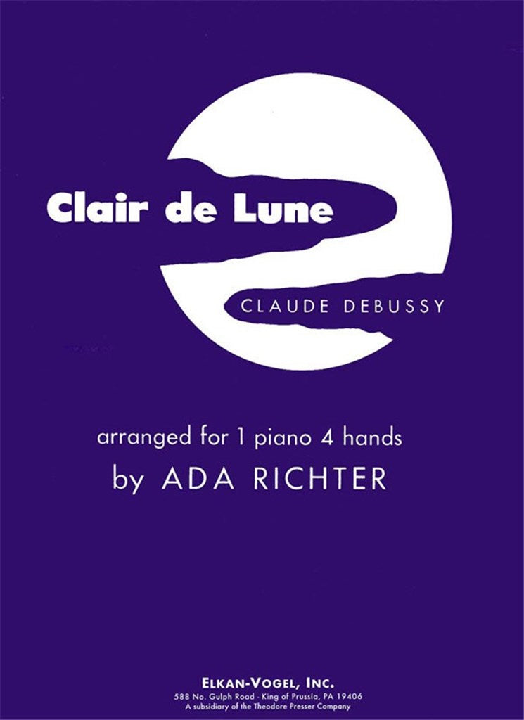 Clair de Lune: Arranged for 1 Piano 4 Hands