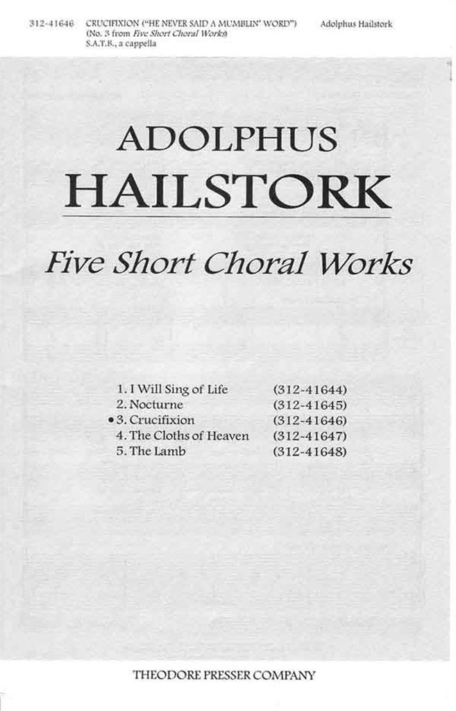 Five Short Choral Works: Crucifixion