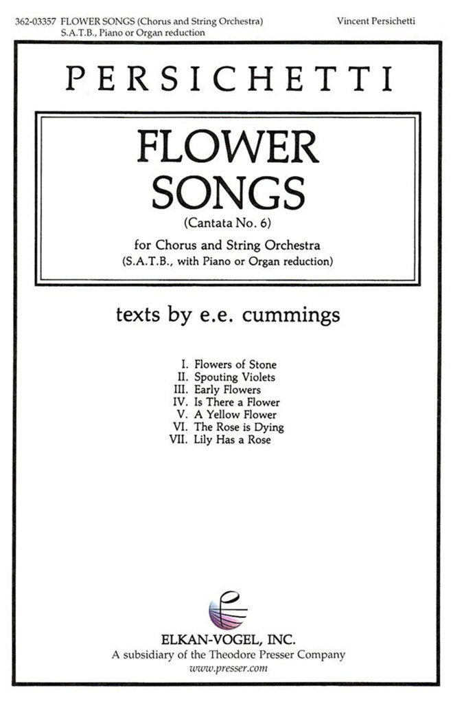 Flower Songs (Vocal Score)