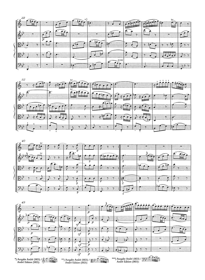 Quintet in E-flat major, K. 407 (386c)（ポケットスコア）