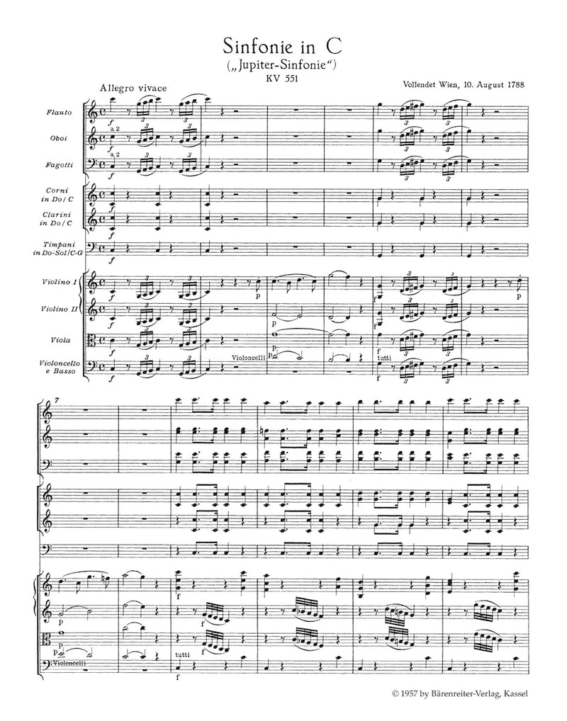 Symphony Nr. 41 C major K. 551 "Jupiter Symphony"（ポケットスコア）