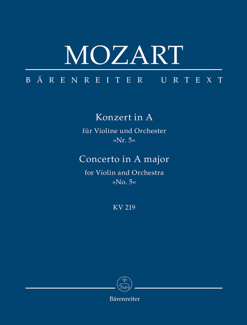 Concerto for Violin and Orchestra Nr. 5 A major K. 219（ポケットスコア）