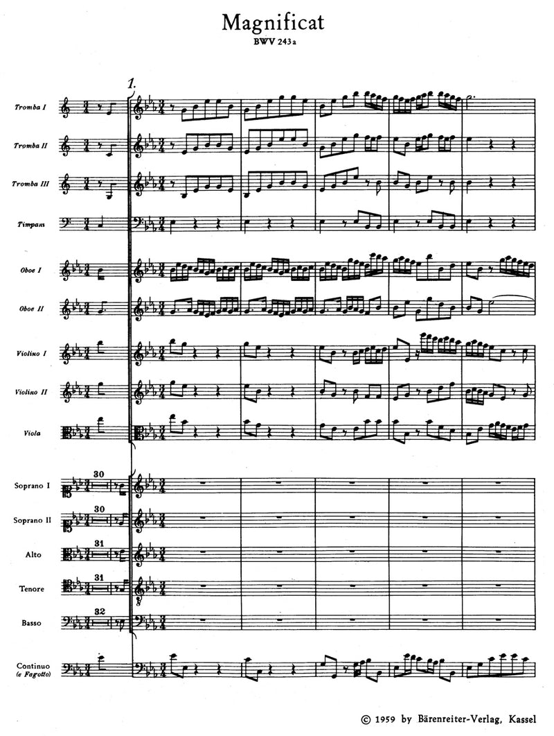 Magnificat E-flat major BWV 243a（ポケットスコア）