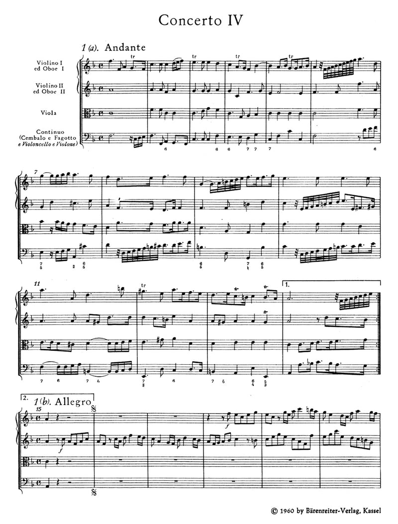 Concerto grosso F-Dur op. 3/4 HWV 315（ポケットスコア）