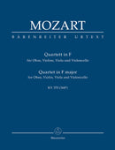 Quartet for Oboe, Violin, Viola and Violoncello F major K. 370 (368b)（ポケットスコア）