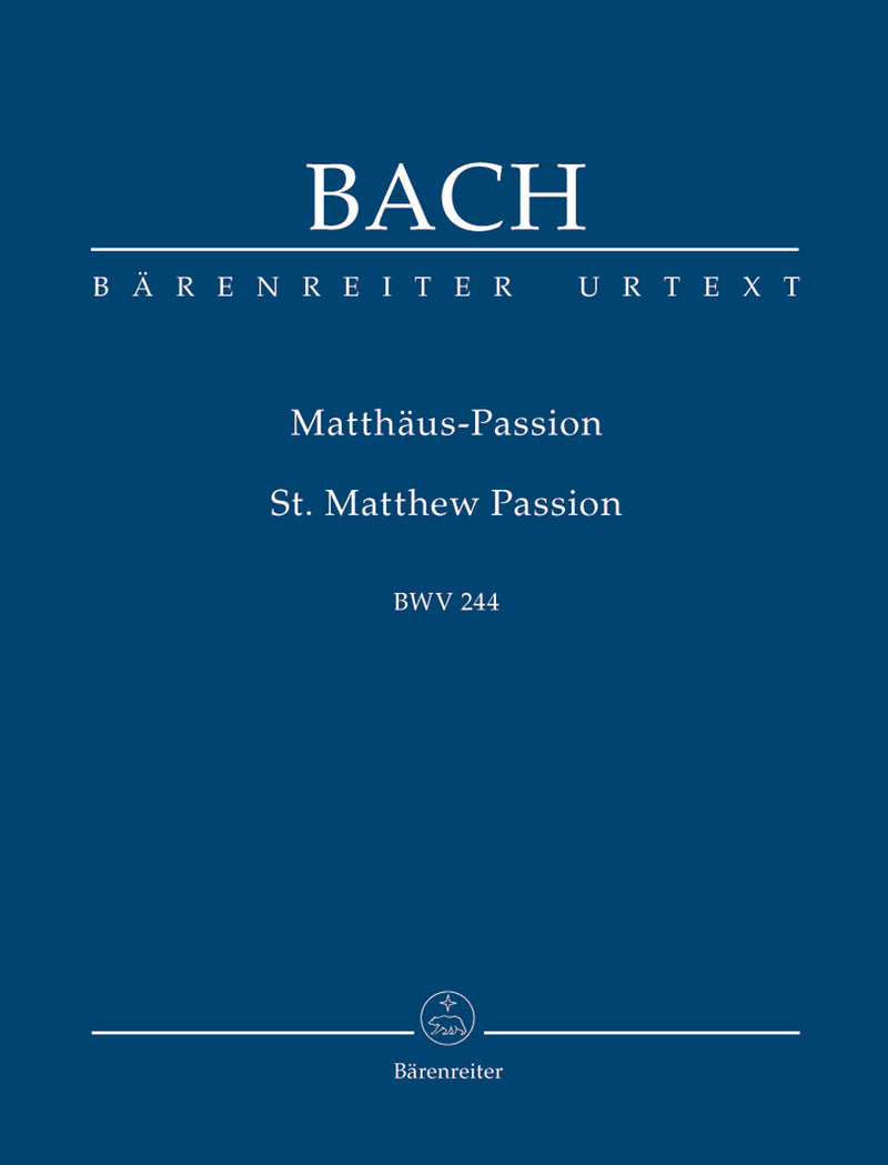 St. Matthew Passion, BWV 244 [study score]