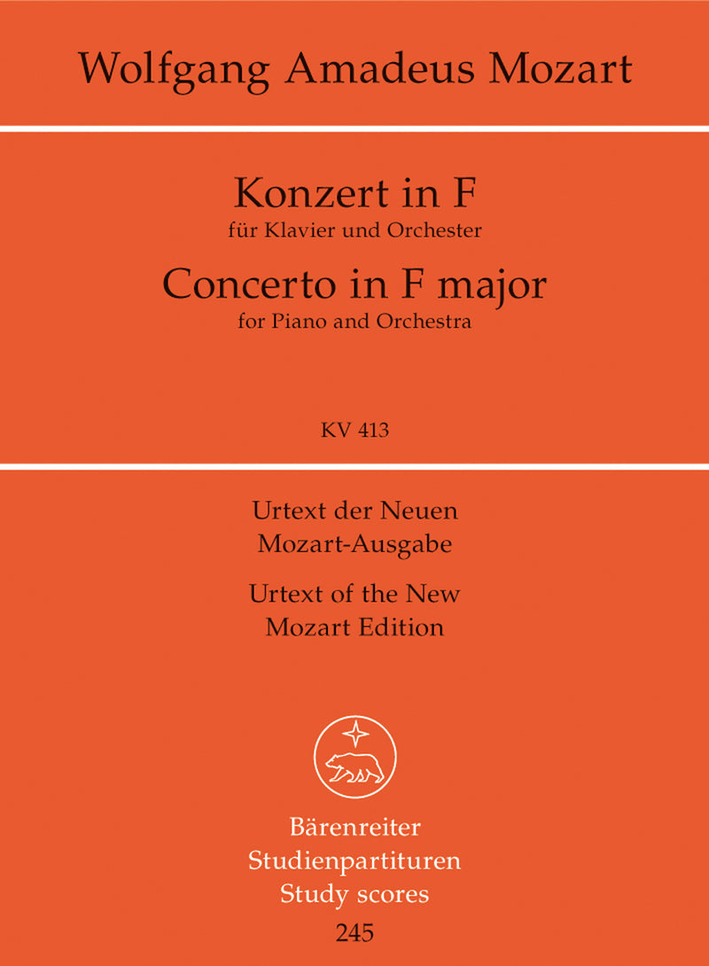 Concerto for Piano and Orchestra Nr. 11 F major K. 413(387a)（ポケットスコア）