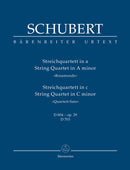 String Quartet A minor D 804 op. 29 "Rosamunde" / String Quartet C minor D 703 "Quartett-Satz" and fragment of the second movement [study score]