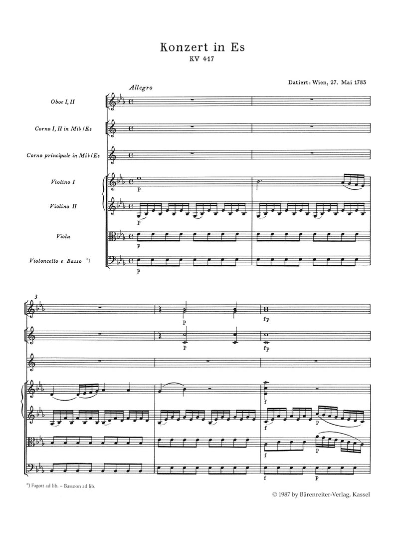 The Horn Concertos K. 417, 495, 447, 412 + 514 (386b)（ポケットスコア）