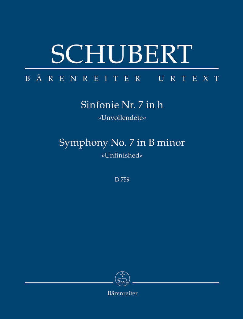 Symphony no. 7, D minor "Unfinished" [study score]