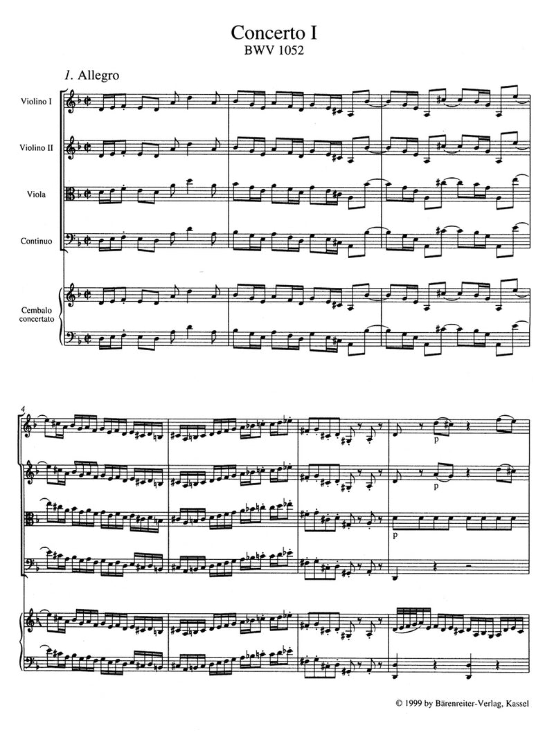 Concertos for cembalo [study score]