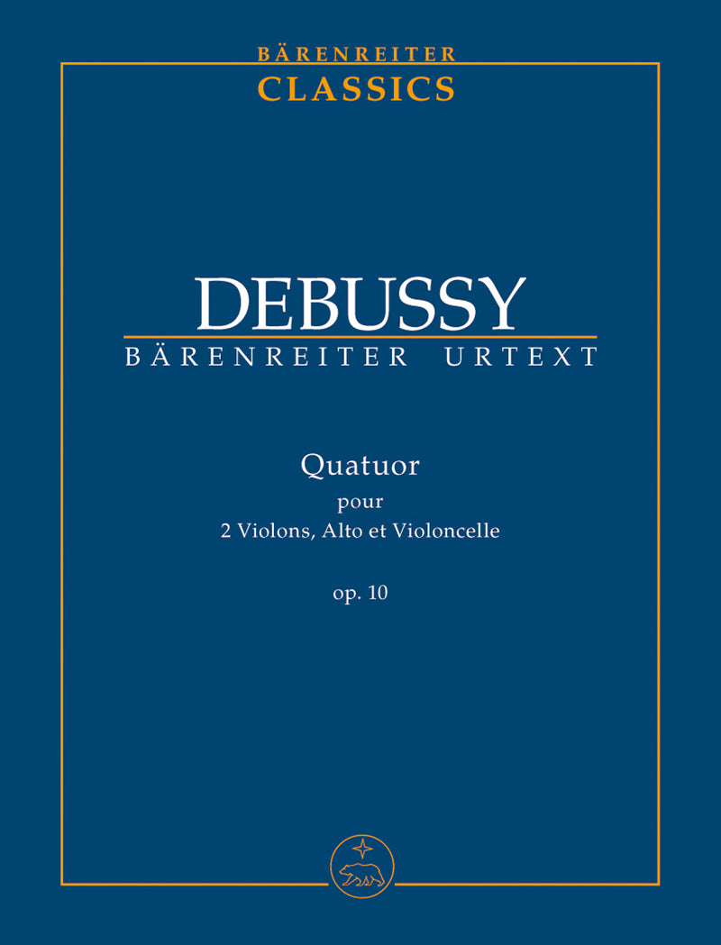 Quartet for 2 Violins, Viola and Violoncello op. 10（ポケットスコア）