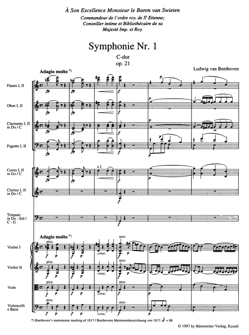 Symphony Nr. 1 C major op. 21（ポケットスコア）