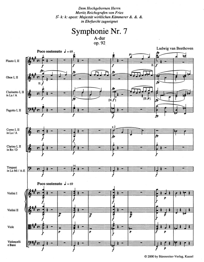 Symphony Nr. 7 A major op. 92（ポケットスコア）
