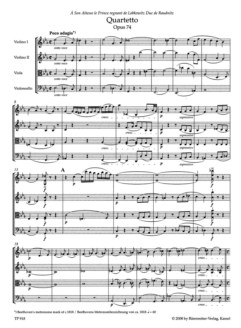 String Quartets op. 74, 95（ポケットスコア）