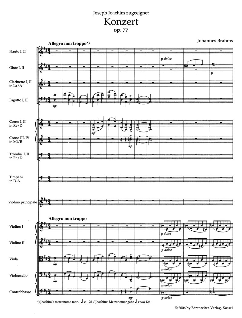 Concerto for violin and orchestra, op. 77 [study score]