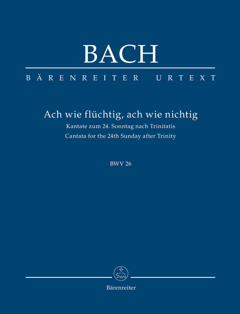 Ach wie flüchtig, ach wie nichtig BWV 26（ポケットスコア）