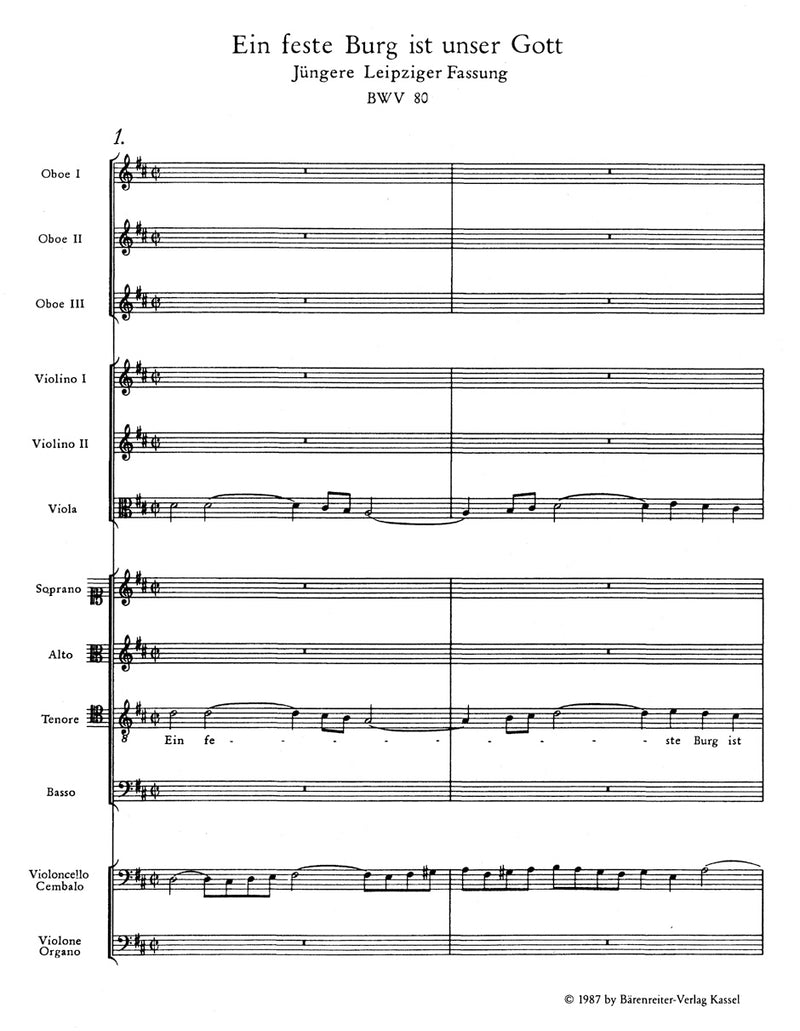 Ein feste Burg ist unser Gott, BWV 80（ポケットスコア）