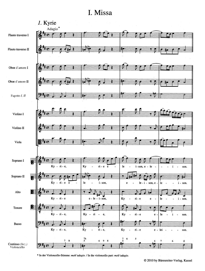 Mass in B minor, BWV 232 [study score]