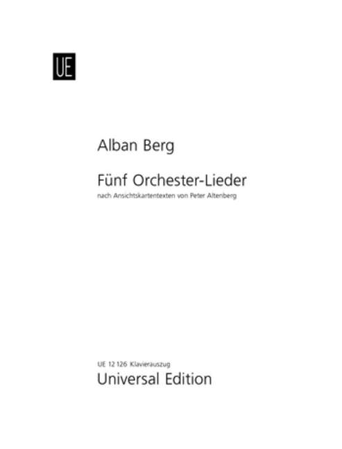 5 Orchesterlieder op. 4