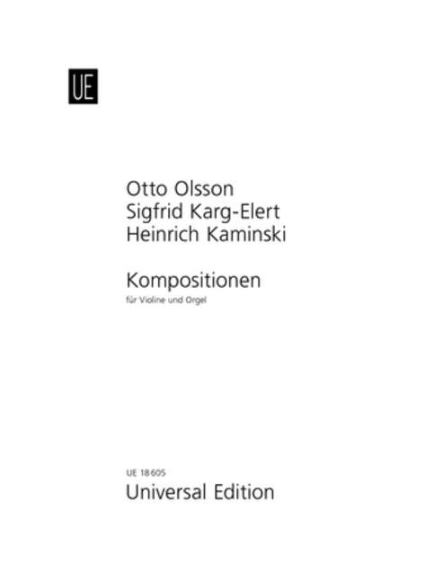 Various compositions for violin and organ