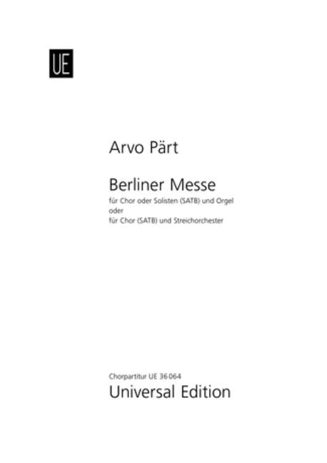 Berliner Messe [合唱楽譜]