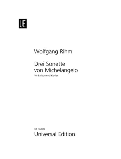 Drei Sonette von Michelangelo