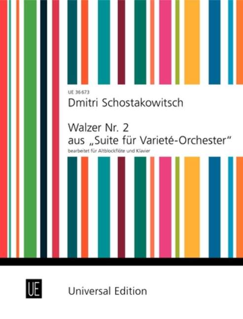 Walzer Nr. 2 aus "Suite für Varieté-Orchester" [treble recorder and piano]