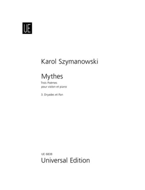 Mythes: 3. Dryades et Pan op. 30/3, vol. 3
