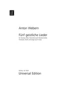 5 geistliche Lieder op. 15 [score]
